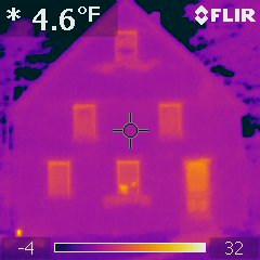 Infrared picture of house, after
