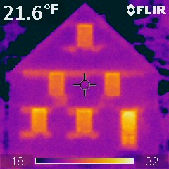 Infrared picture of house, before