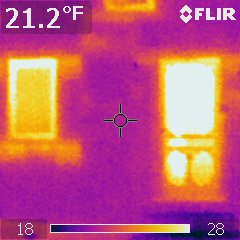 Infrared picture of front door