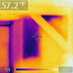 Stud bay missing insulation